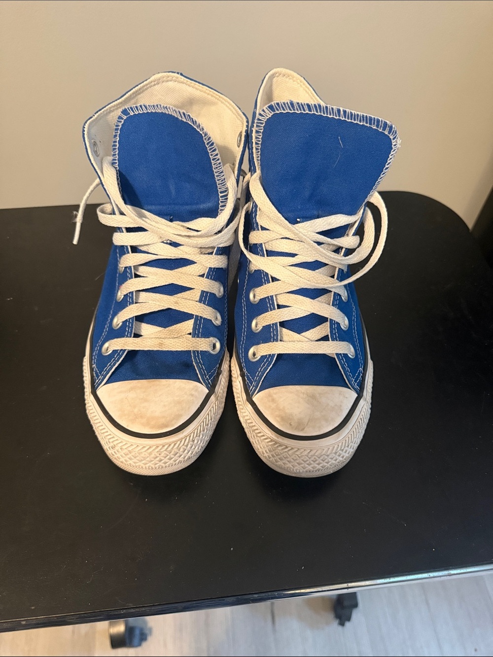 Converse High Top Sneakers in Royal Blue and White